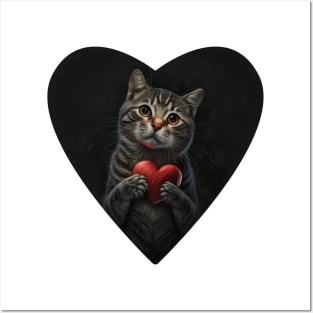 Cat love Posters and Art